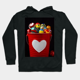 Red Bucket Full Of Marbles Hoodie